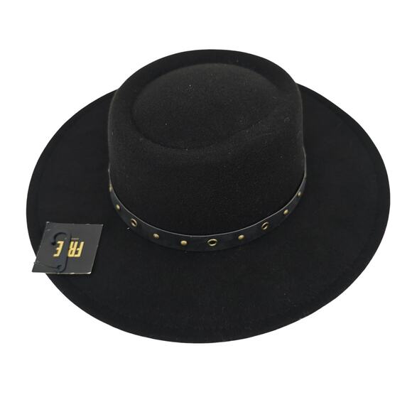 Frye Women's Felt Bowler Hat Black New - Picture 1 of 5